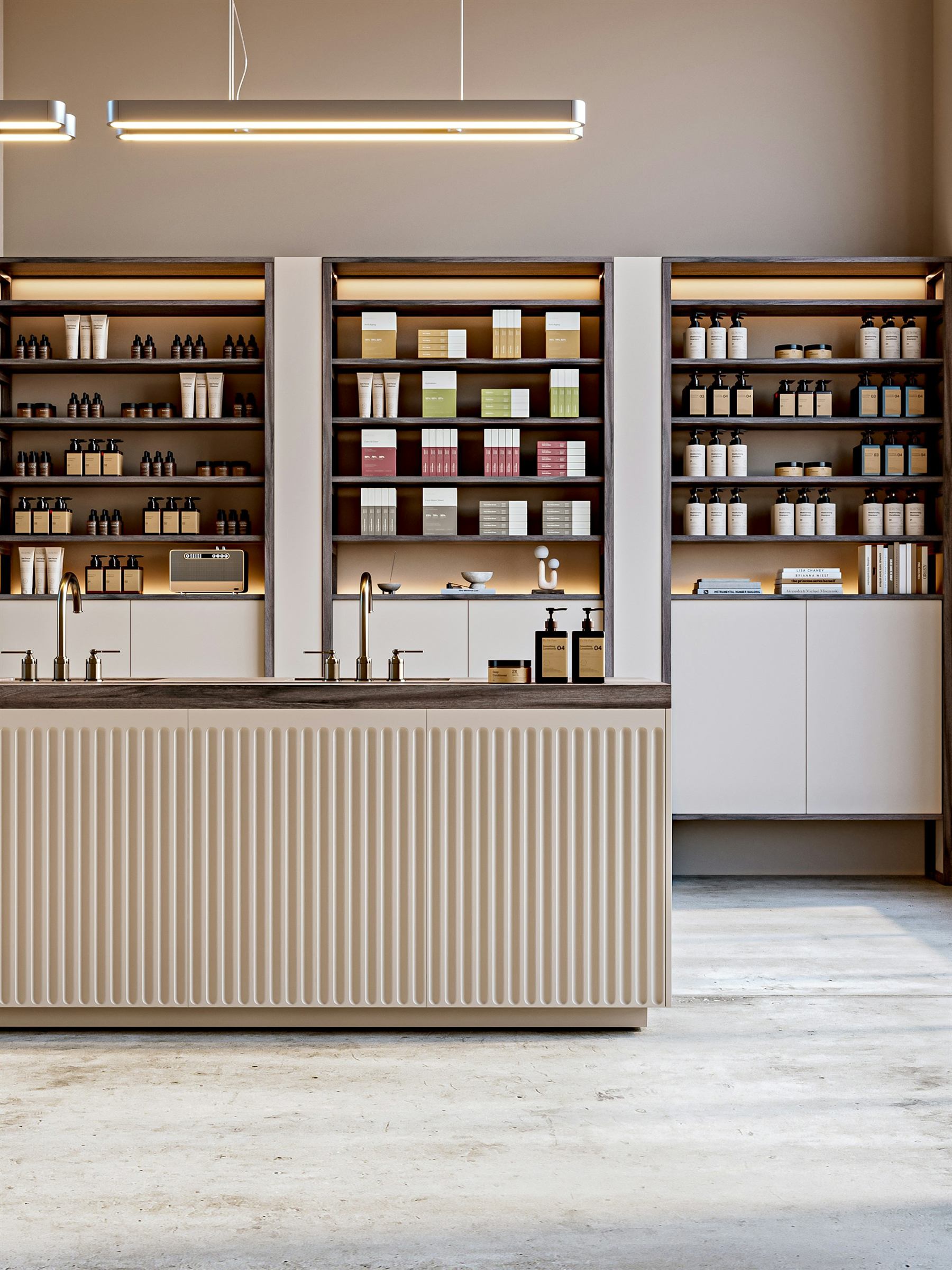 Minimalist luxury boutique interior